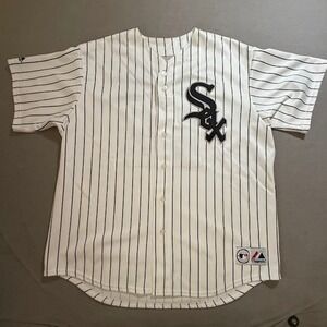 Vintage Chicago White Sox Majestic Konerko #14‎ Jersey Pinstripe 2X Short Sleeve